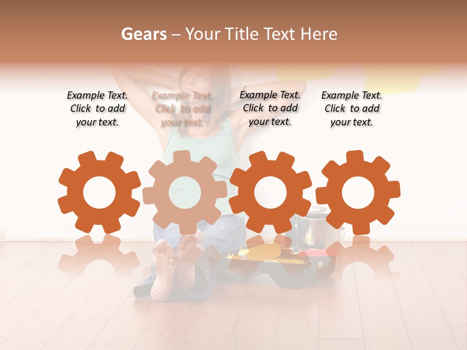 Yellow Young Housework PowerPoint Template