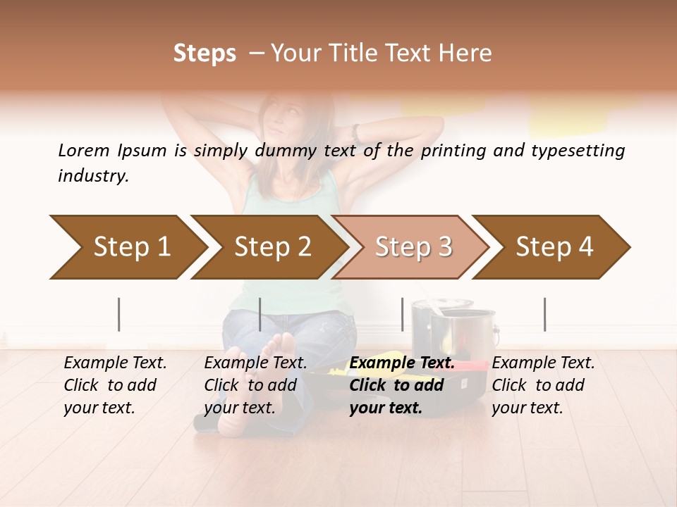 Yellow Young Housework PowerPoint Template
