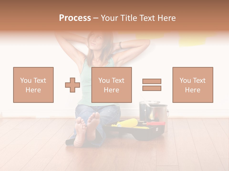Yellow Young Housework PowerPoint Template