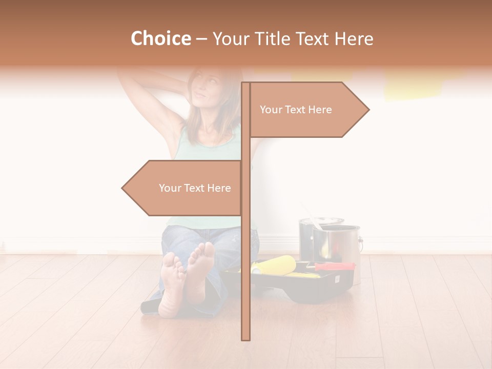 Yellow Young Housework PowerPoint Template