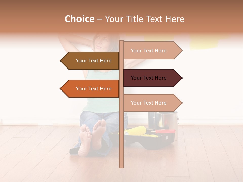 Yellow Young Housework PowerPoint Template