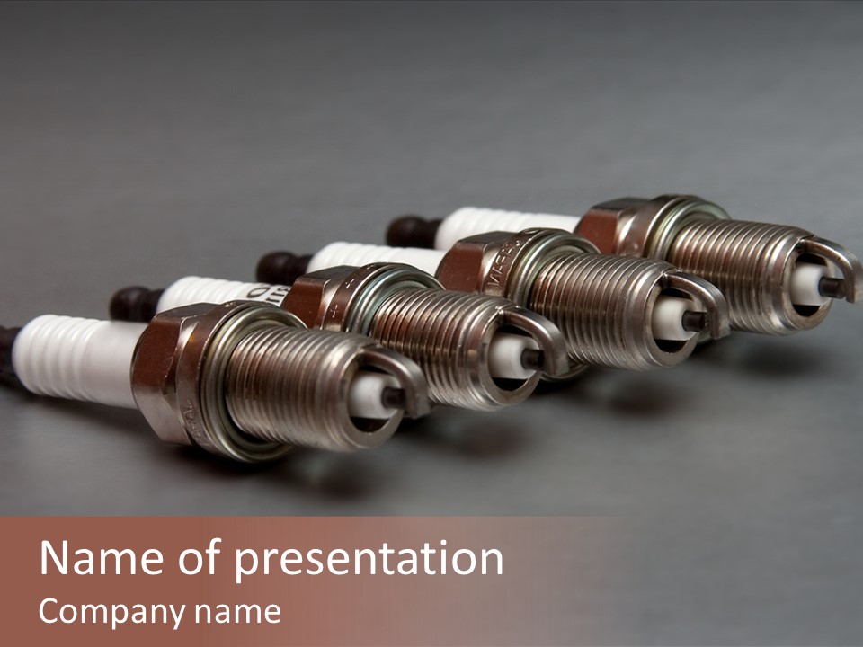 Power Ignition Plug PowerPoint Template