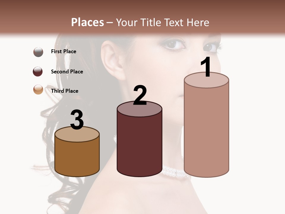 Girl Closeup Curly PowerPoint Template