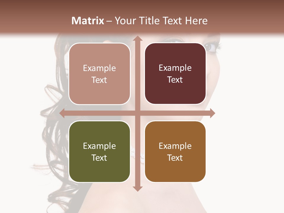 Girl Closeup Curly PowerPoint Template