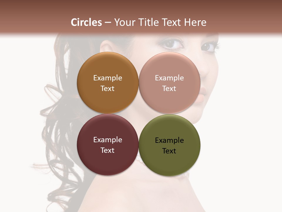 Girl Closeup Curly PowerPoint Template