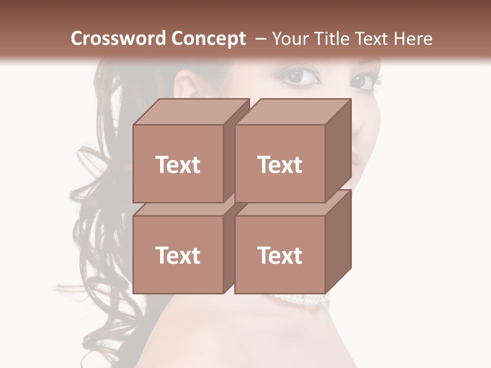 Girl Closeup Curly PowerPoint Template