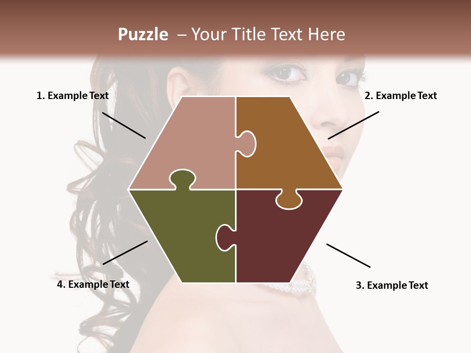 Girl Closeup Curly PowerPoint Template