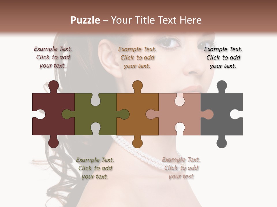 Girl Closeup Curly PowerPoint Template