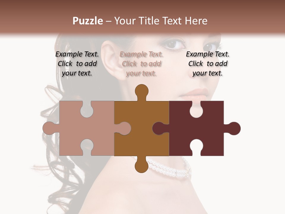 Girl Closeup Curly PowerPoint Template