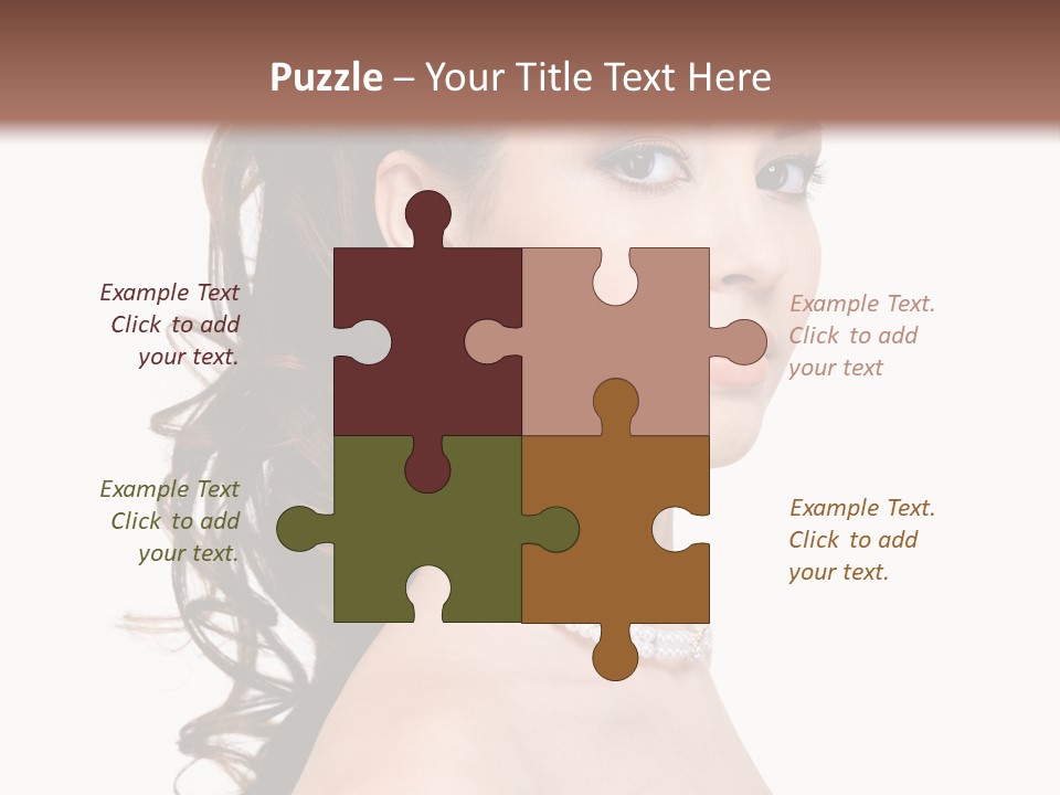 Girl Closeup Curly PowerPoint Template