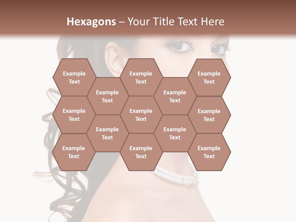 Girl Closeup Curly PowerPoint Template