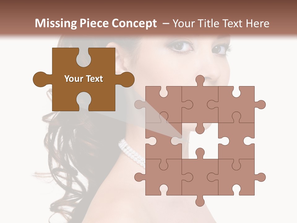 Girl Closeup Curly PowerPoint Template