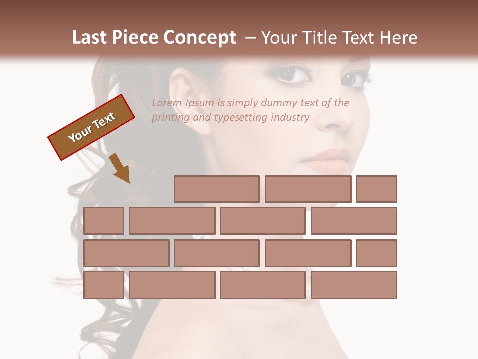 Girl Closeup Curly PowerPoint Template