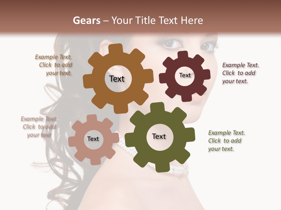 Girl Closeup Curly PowerPoint Template