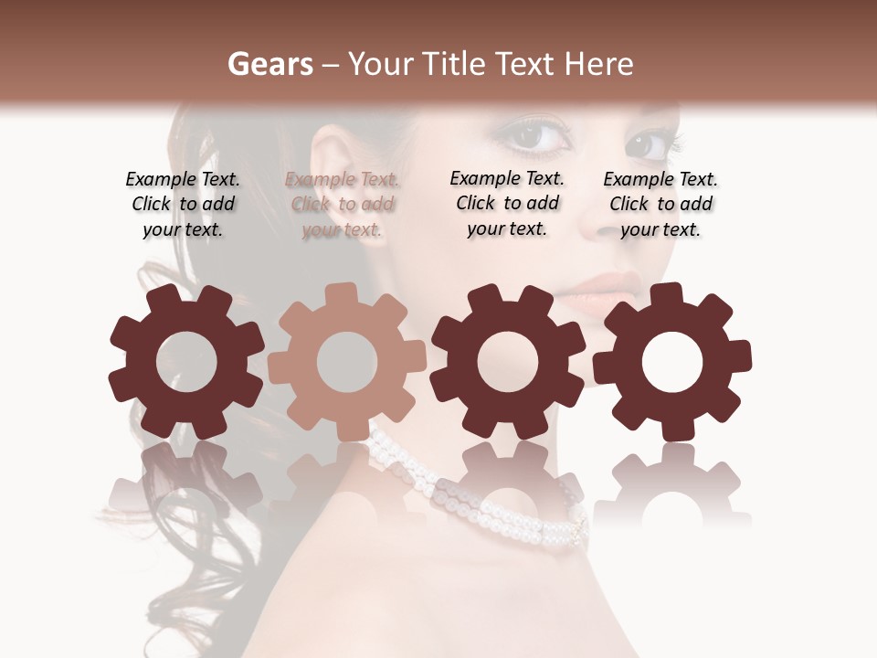 Girl Closeup Curly PowerPoint Template