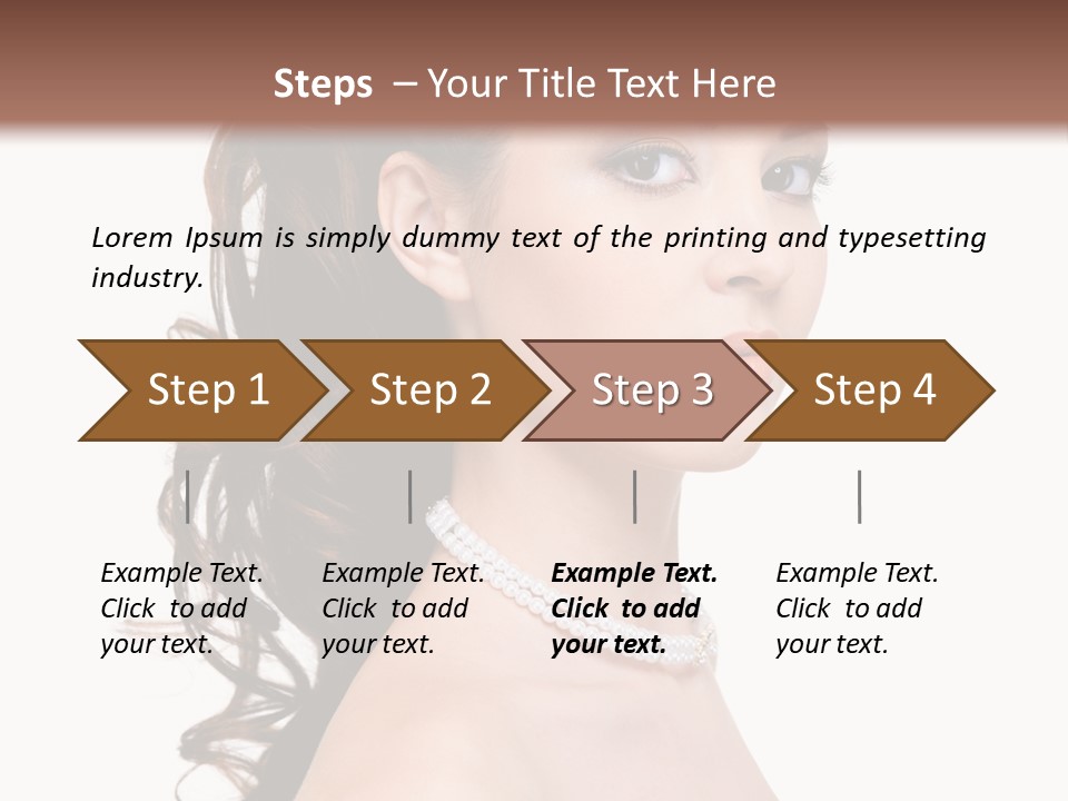Girl Closeup Curly PowerPoint Template