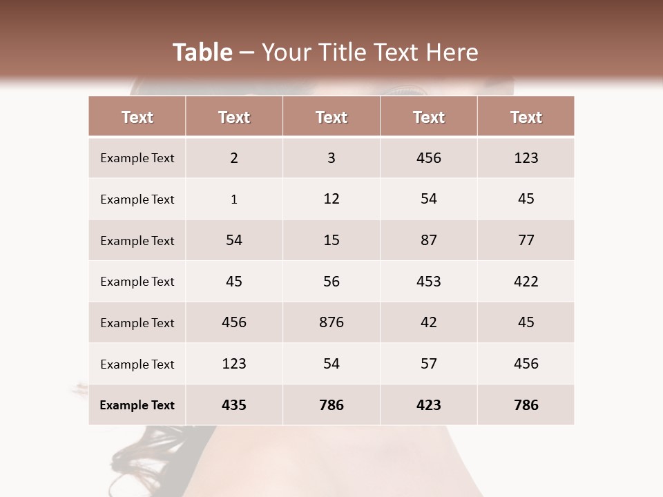 Girl Closeup Curly PowerPoint Template