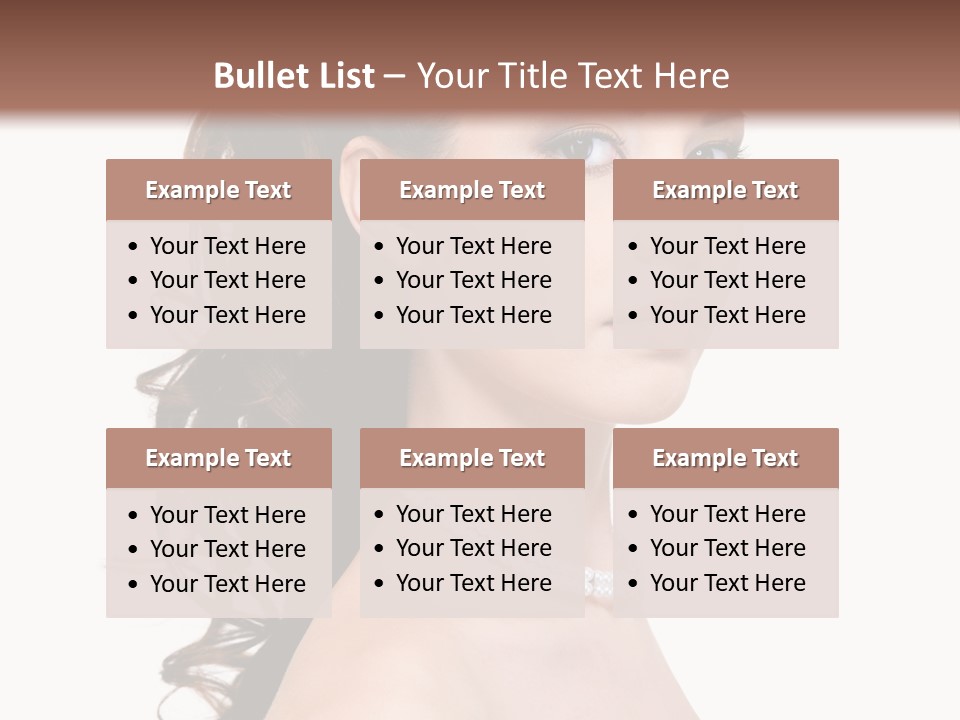 Girl Closeup Curly PowerPoint Template