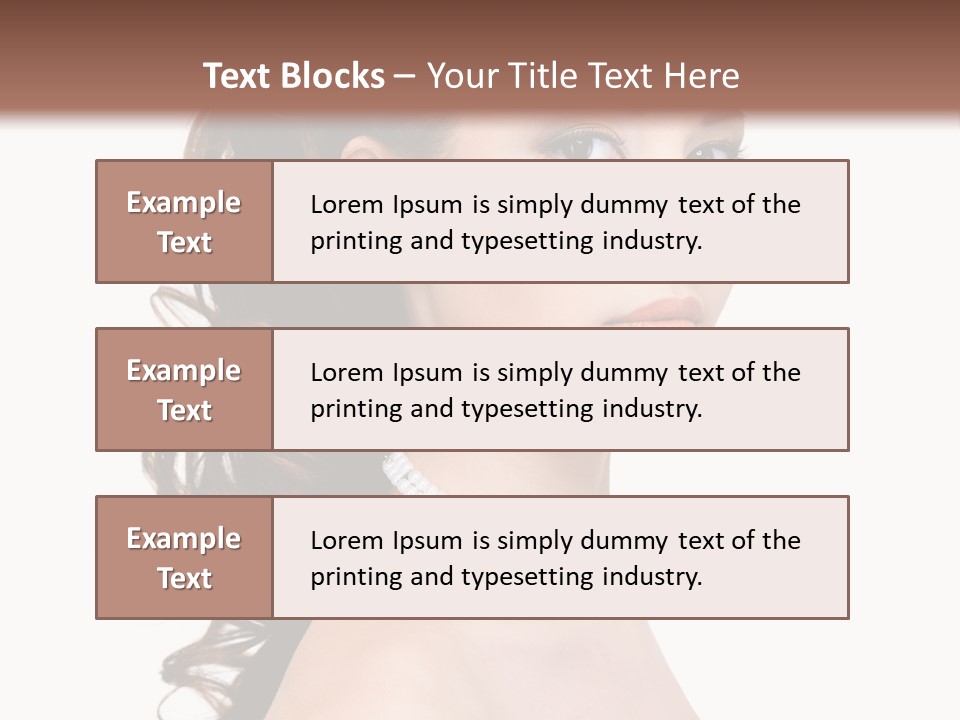 Girl Closeup Curly PowerPoint Template