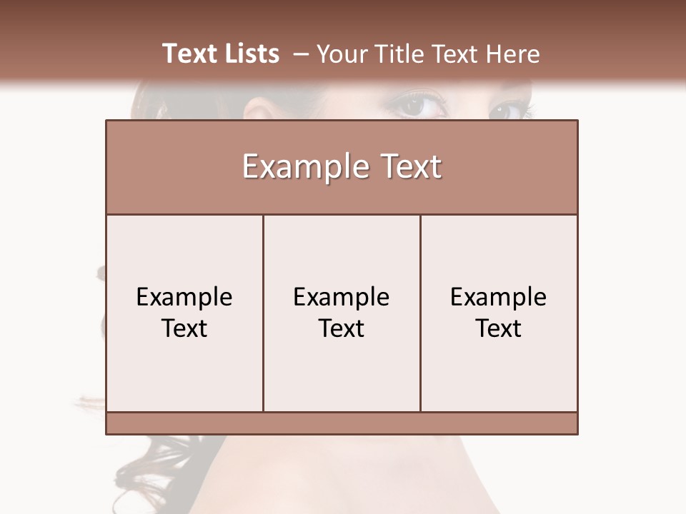 Girl Closeup Curly PowerPoint Template