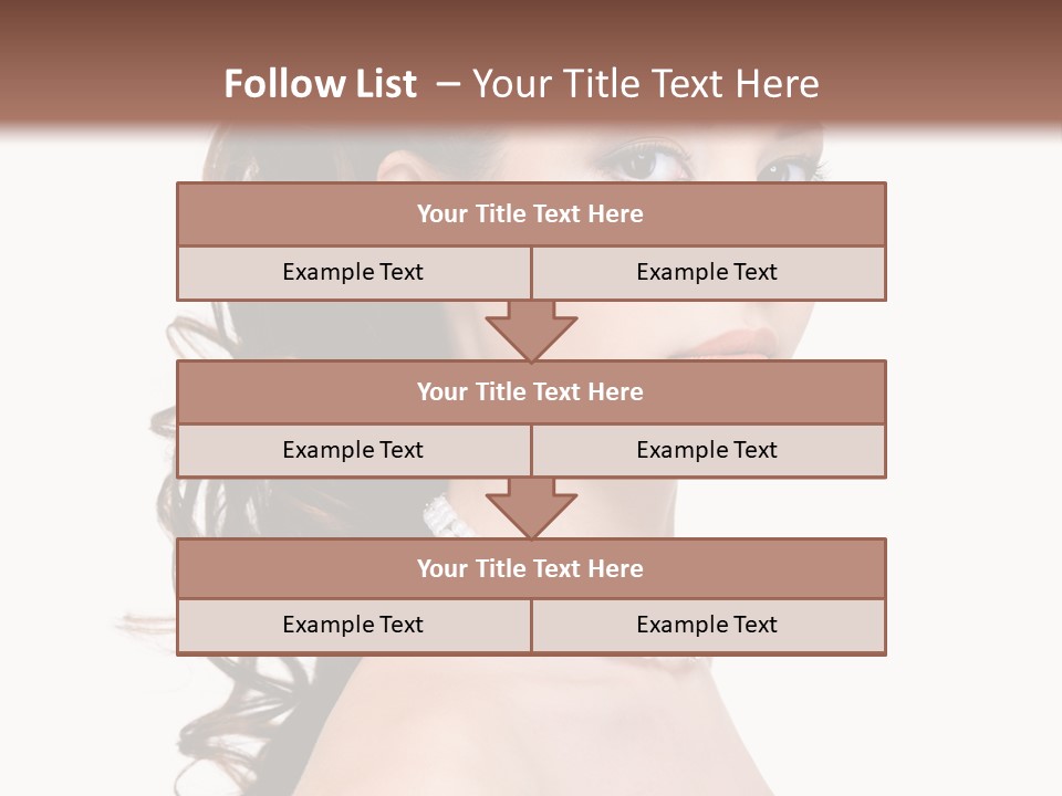 Girl Closeup Curly PowerPoint Template