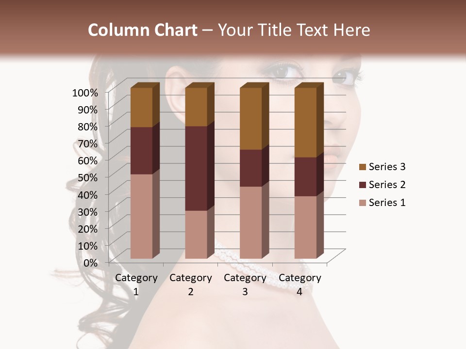 Girl Closeup Curly PowerPoint Template