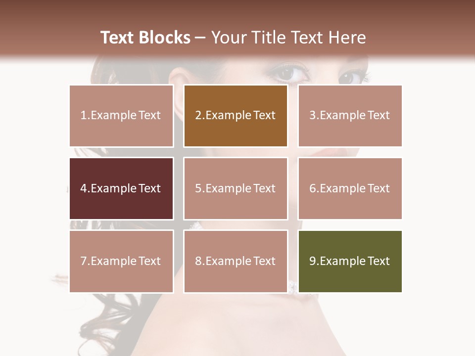 Girl Closeup Curly PowerPoint Template