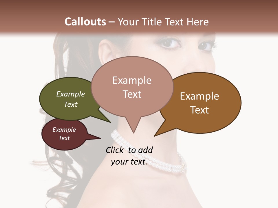 Girl Closeup Curly PowerPoint Template