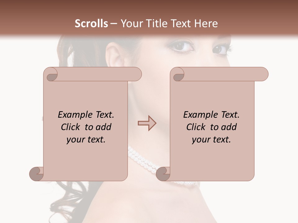 Girl Closeup Curly PowerPoint Template