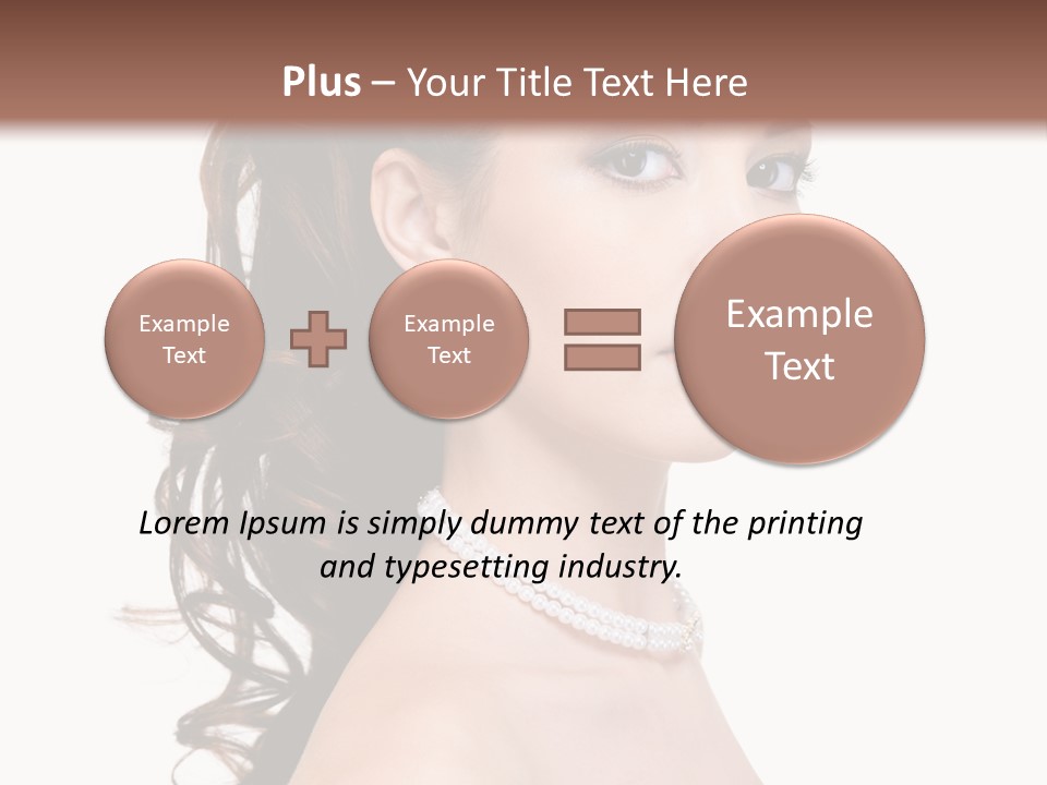 Girl Closeup Curly PowerPoint Template