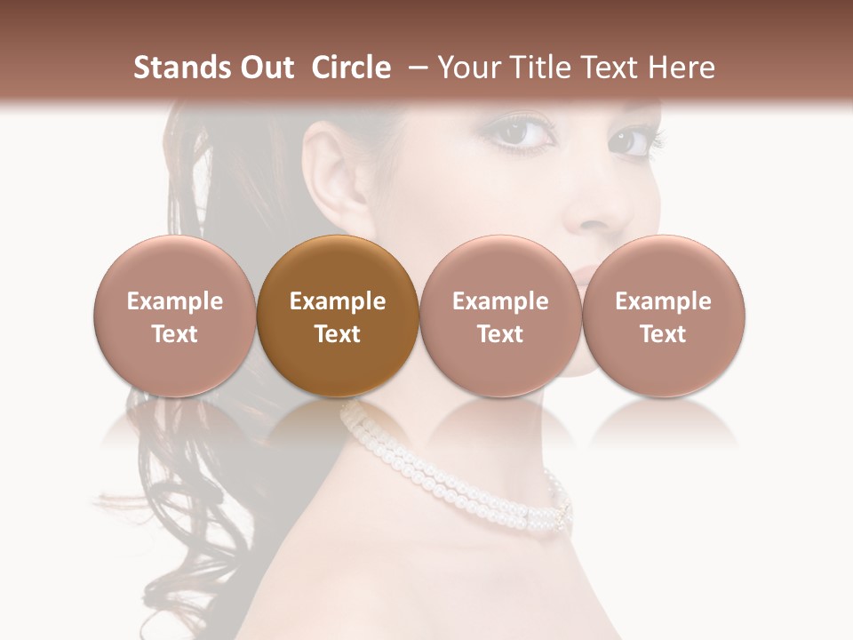 Girl Closeup Curly PowerPoint Template