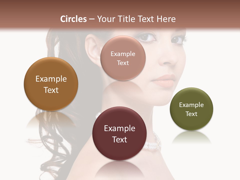 Girl Closeup Curly PowerPoint Template