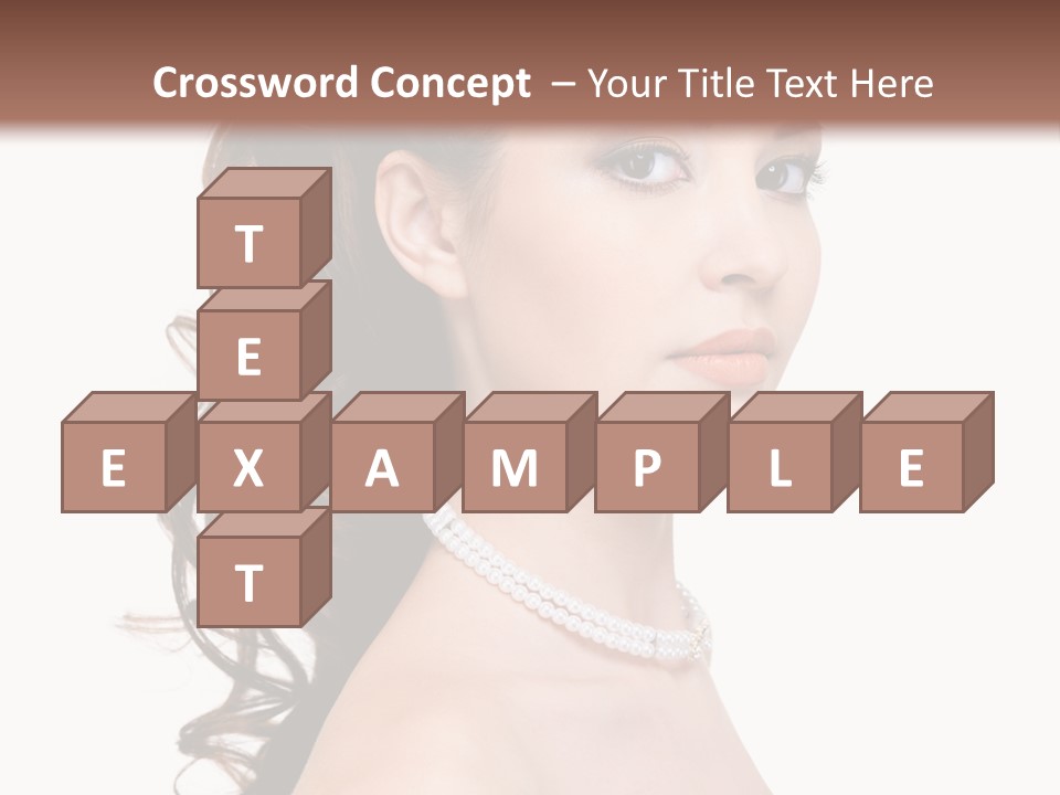 Girl Closeup Curly PowerPoint Template