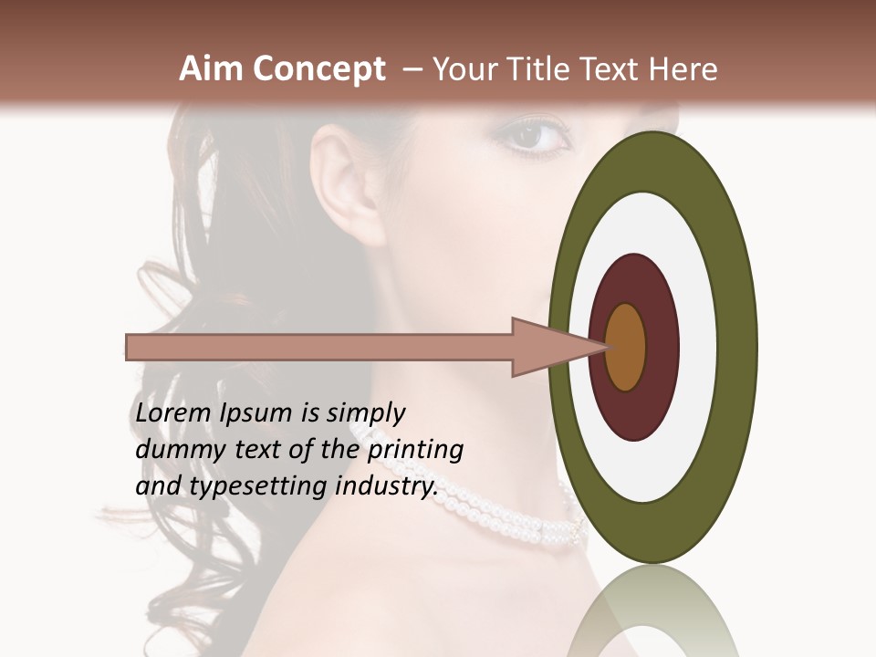 Girl Closeup Curly PowerPoint Template