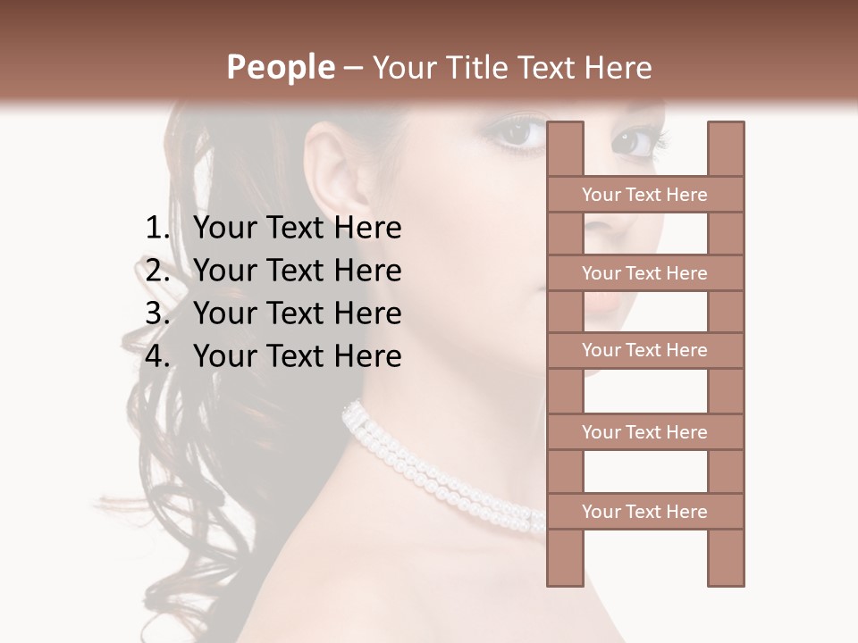 Girl Closeup Curly PowerPoint Template