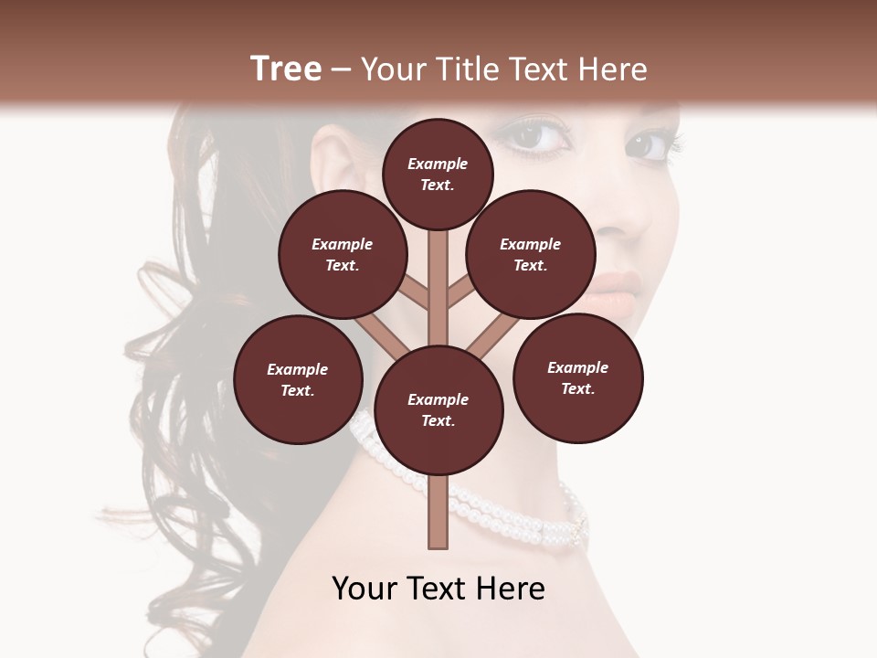 Girl Closeup Curly PowerPoint Template