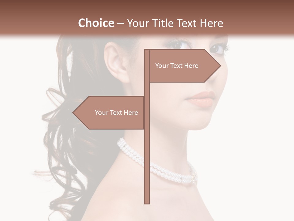 Girl Closeup Curly PowerPoint Template