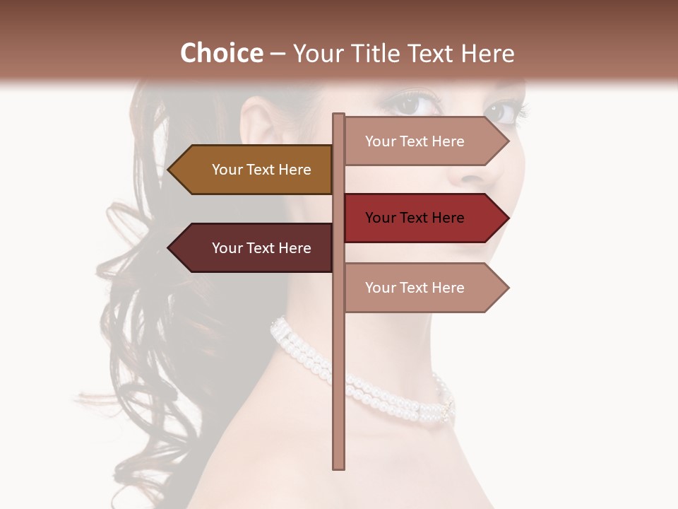 Girl Closeup Curly PowerPoint Template