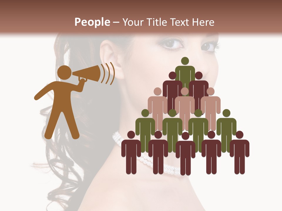 Girl Closeup Curly PowerPoint Template