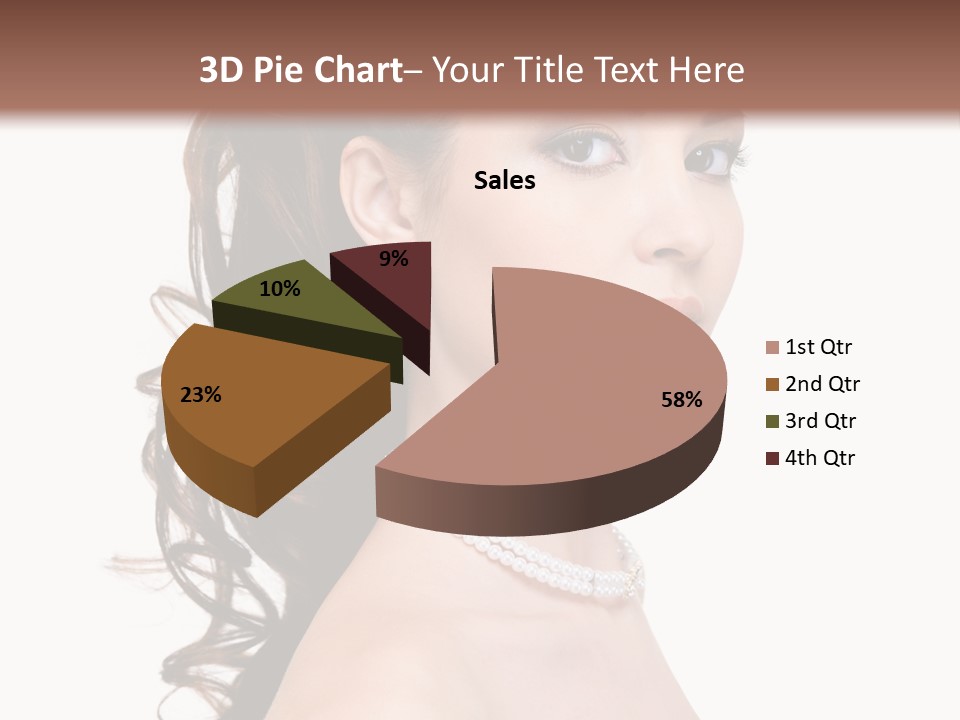 Girl Closeup Curly PowerPoint Template