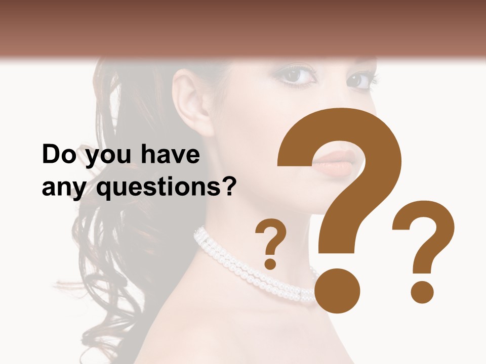 Girl Closeup Curly PowerPoint Template