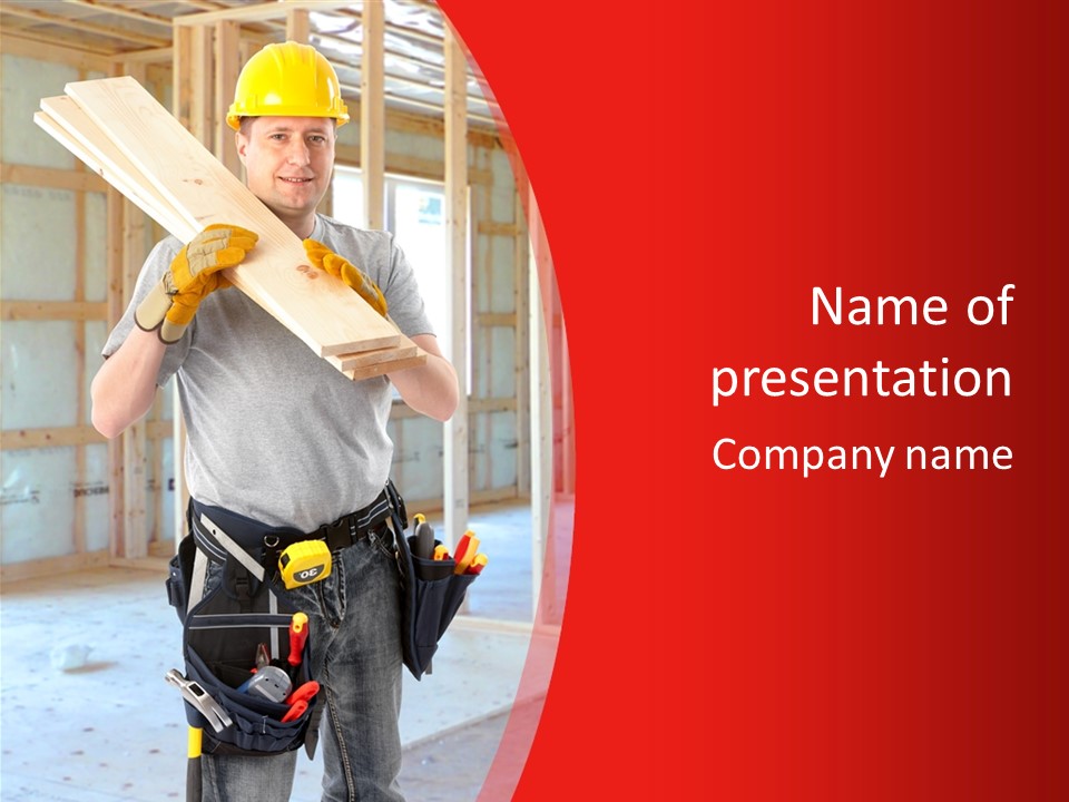 Development Man Contractor PowerPoint Template