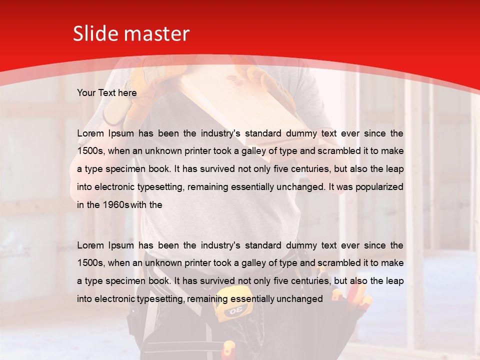 Development Man Contractor PowerPoint Template