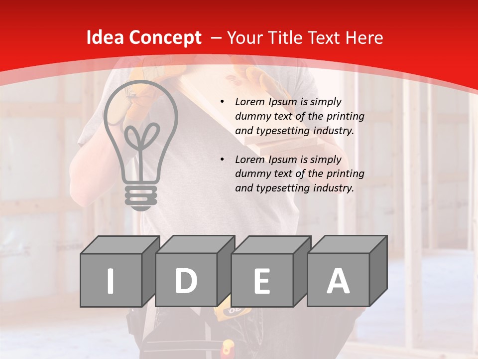 Development Man Contractor PowerPoint Template