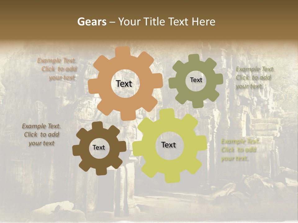 Archeology Wat Toned PowerPoint Template