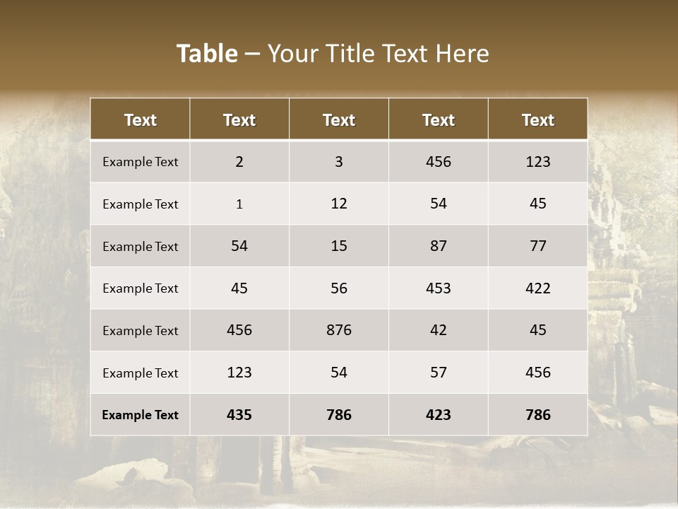 Archeology Wat Toned PowerPoint Template