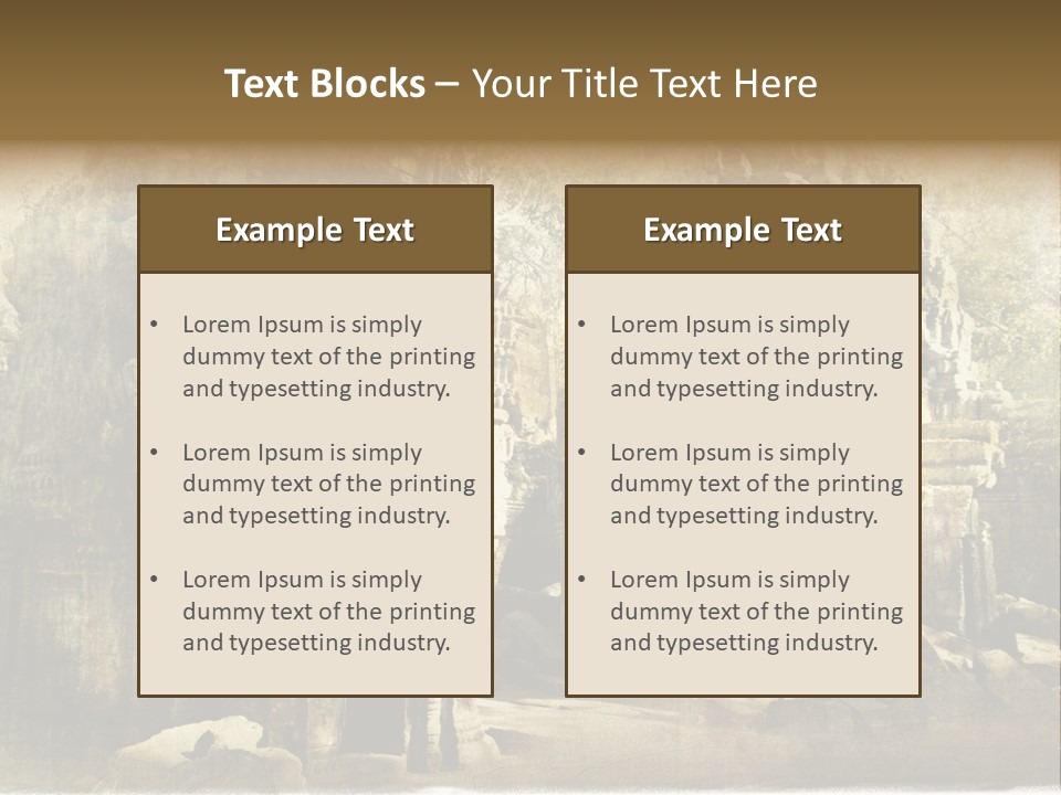 Archeology Wat Toned PowerPoint Template