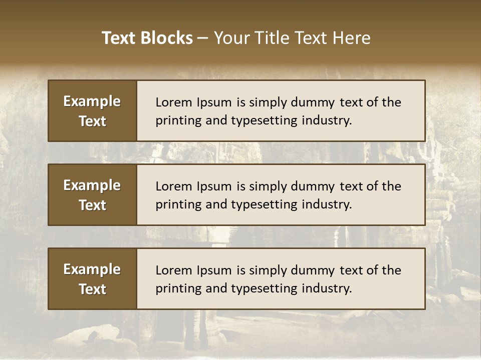 Archeology Wat Toned PowerPoint Template