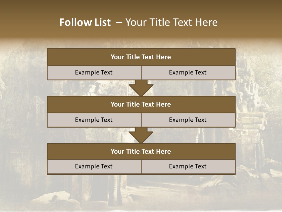 Archeology Wat Toned PowerPoint Template