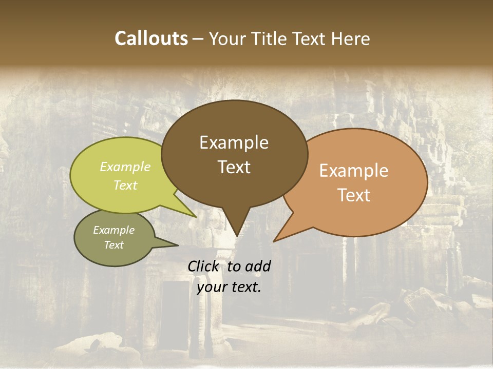 Archeology Wat Toned PowerPoint Template